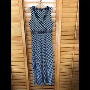 cotton blend summer maxi dress